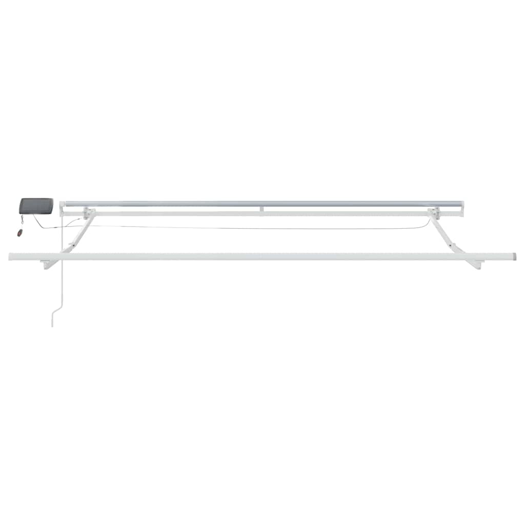 Awning with Manual White 3 x 2.5 m Metal