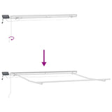 Awning with Manual White 3 x 2.5 m Metal