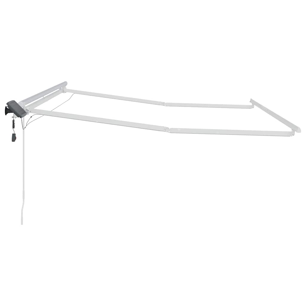 Awning with Manual White 3 x 2.5 m Metal