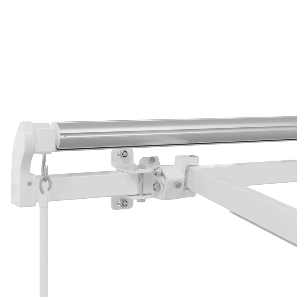 Awning Frame with LED Strip Lights White 350 x 250 cm Aluminium