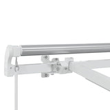Awning Frame with LED Strip Lights White 350 x 250 cm Aluminium