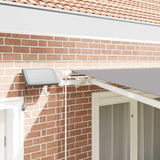 Awning Frame with LED Strip Lights White 350 x 250 cm Aluminium