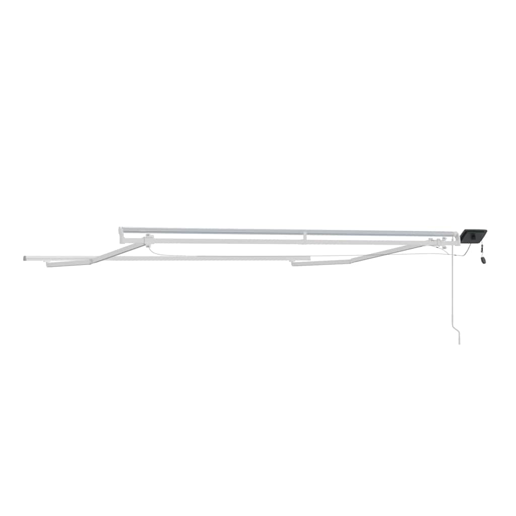 Awning Frame with LED Strip Lights White 350 x 250 cm Aluminium