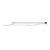 Awning Frame with LED Strip Lights White 350 x 250 cm Aluminium