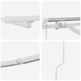 Awning with Manual White 6 x 3 m Metal