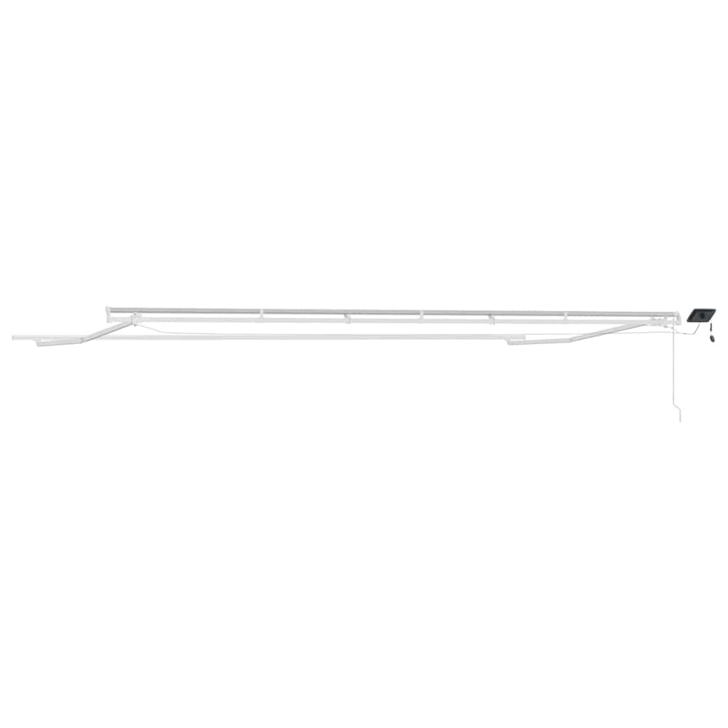 Awning with Manual White 6 x 3 m Metal