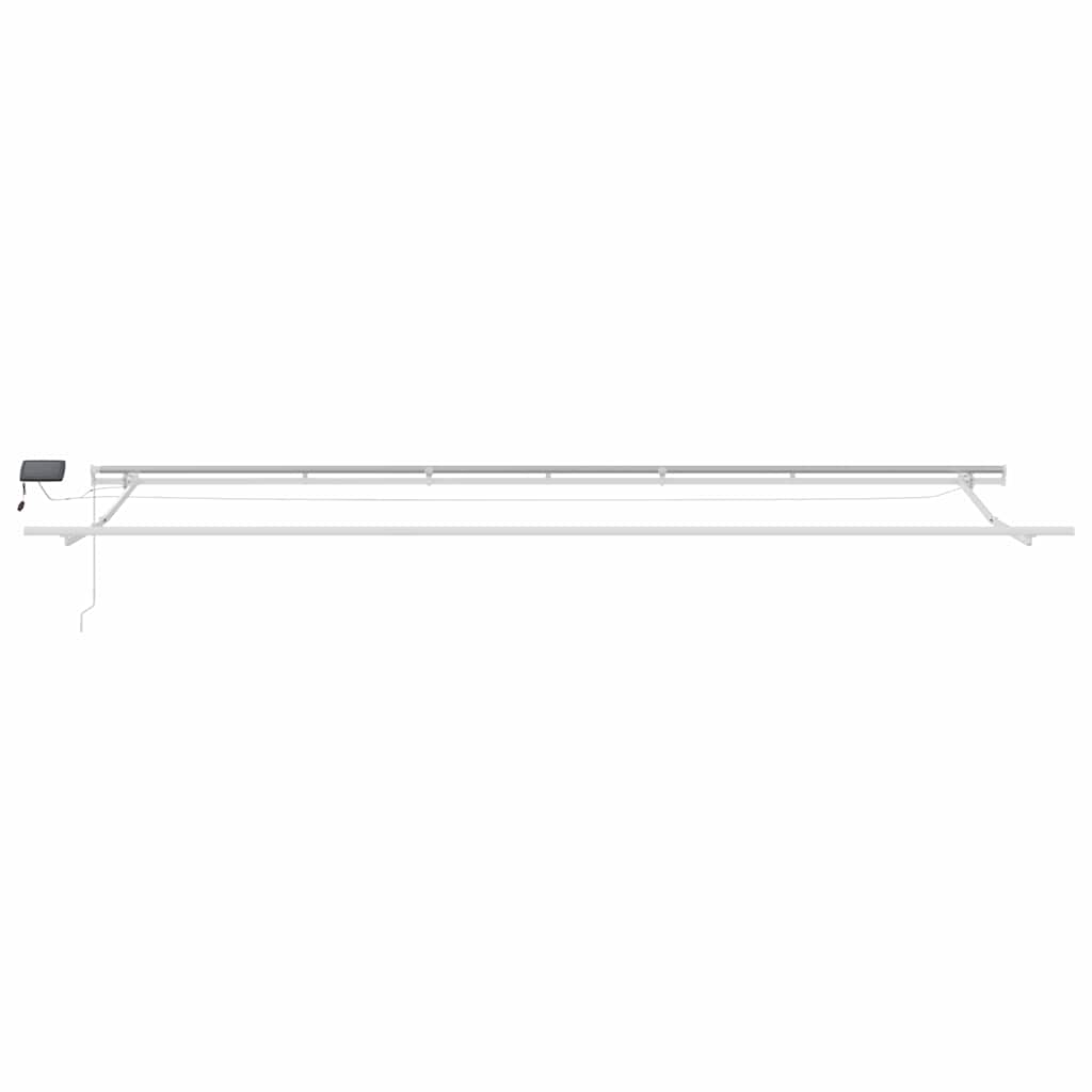 Awning with Manual White 6 x 3 m Metal