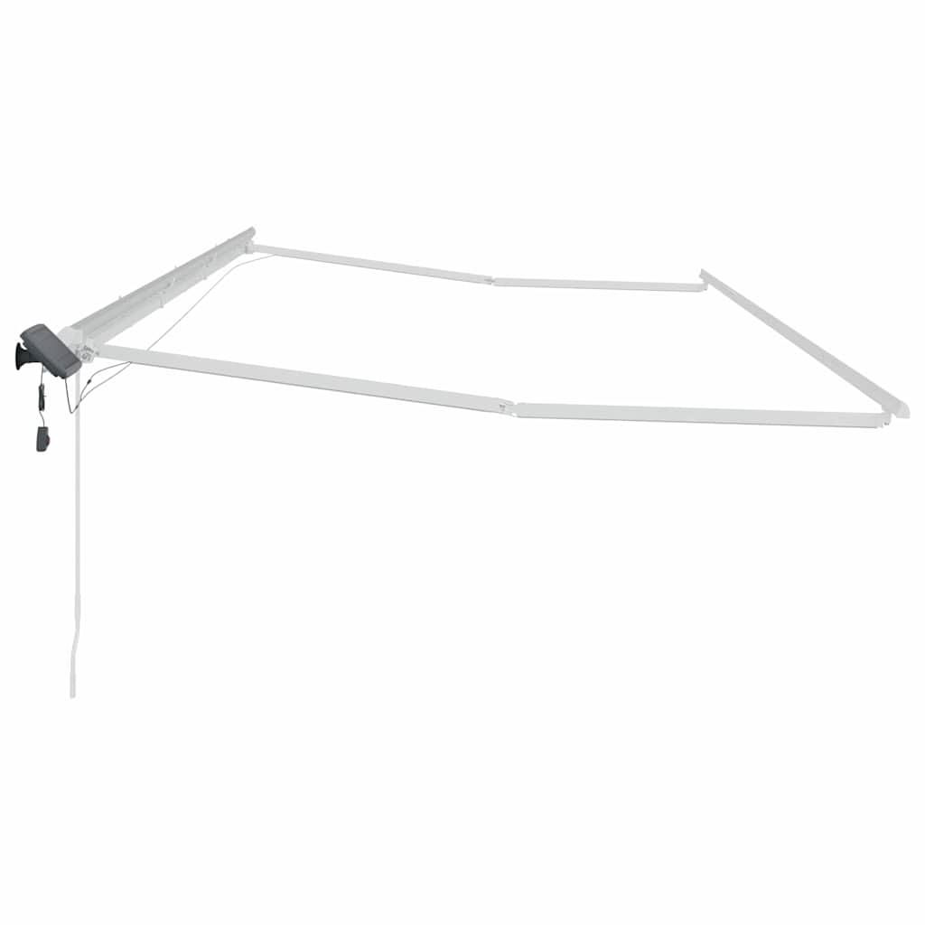 Awning with Manual White 6 x 3 m Metal