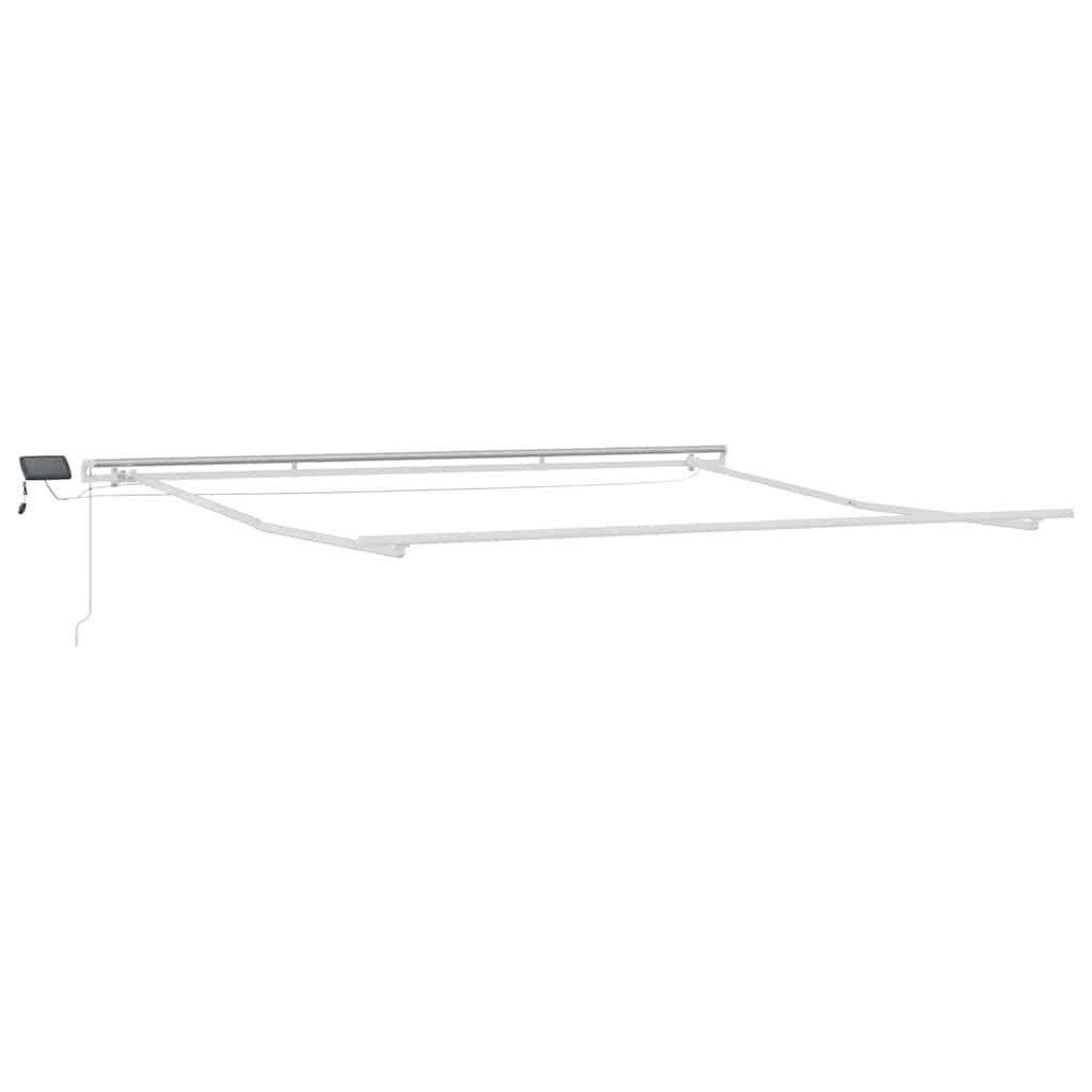 Awning with Manual White 4 x 3.5 m Metal