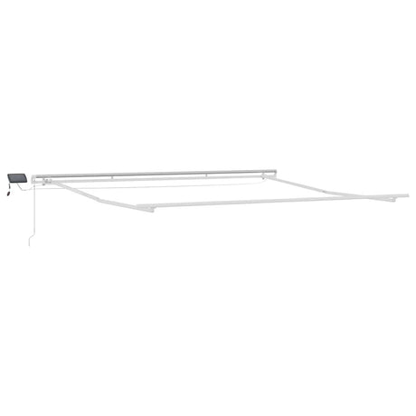 Awning with Manual White 4 x 3.5 m Metal