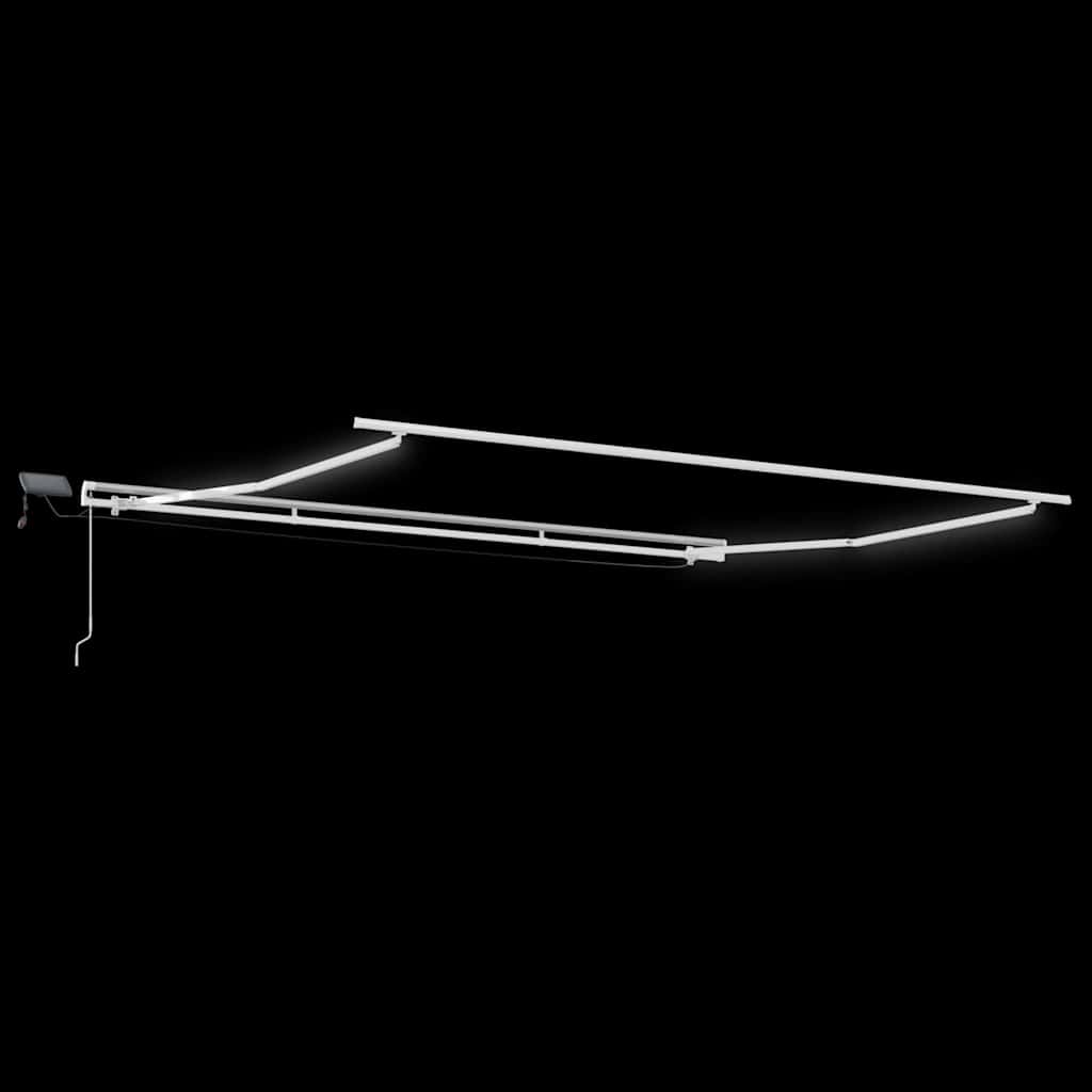 Awning with Manual White 4 x 3.5 m Metal