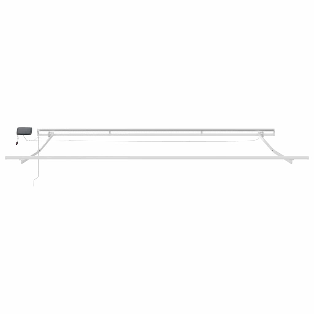 Awning with Manual White 4 x 3.5 m Metal