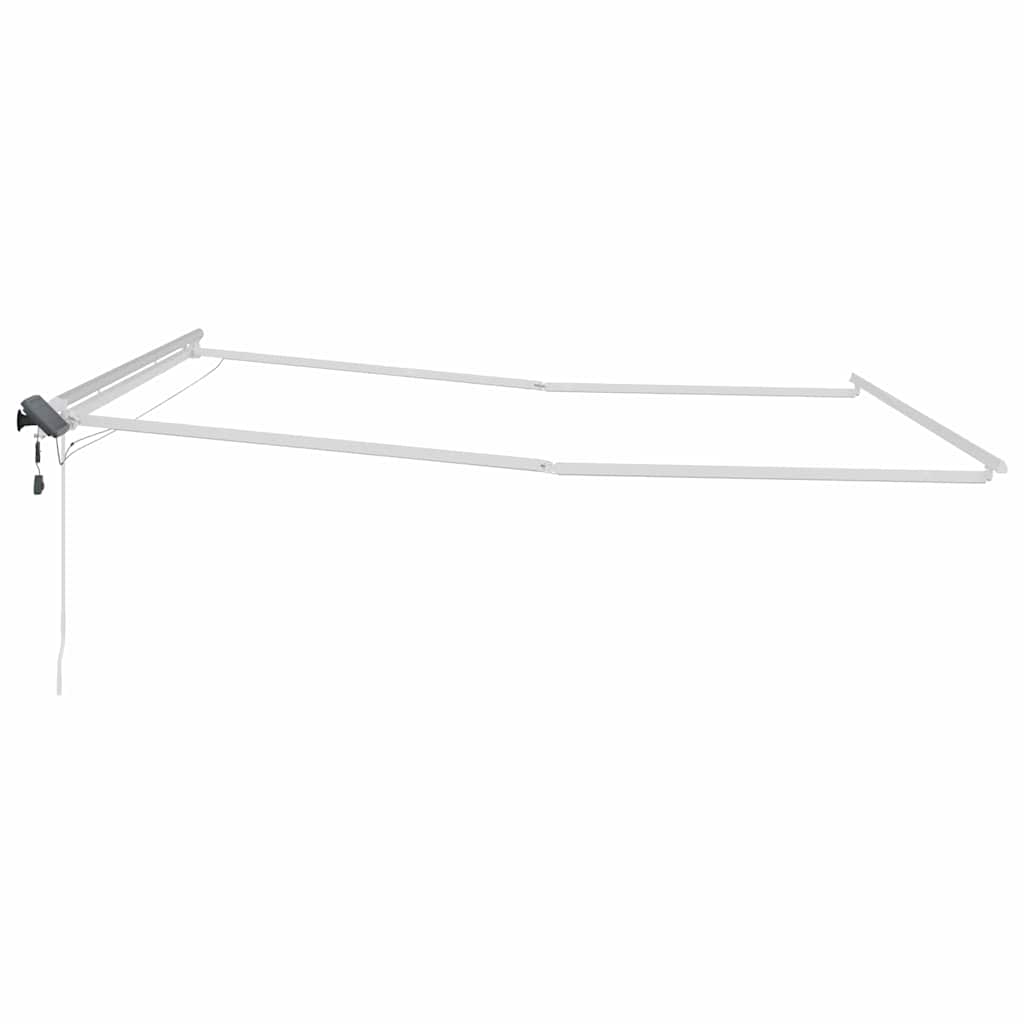Awning with Manual White 4 x 3.5 m Metal