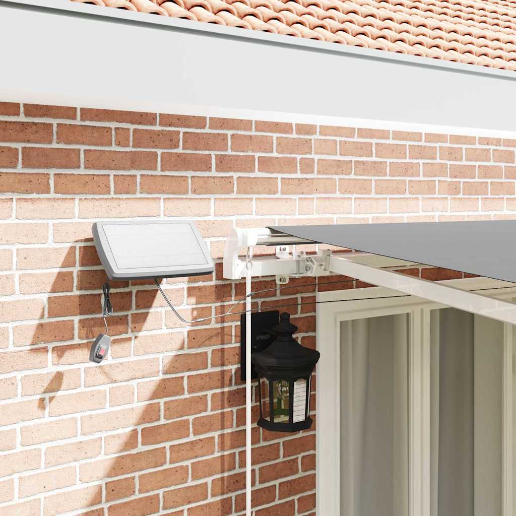 Awning with Manual White 4.5 x 3.5 m Metal