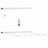 Awning with Manual White 5 x 3.5 m Metal