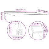 Awning with Manual White 6 x 3.5 m Metal