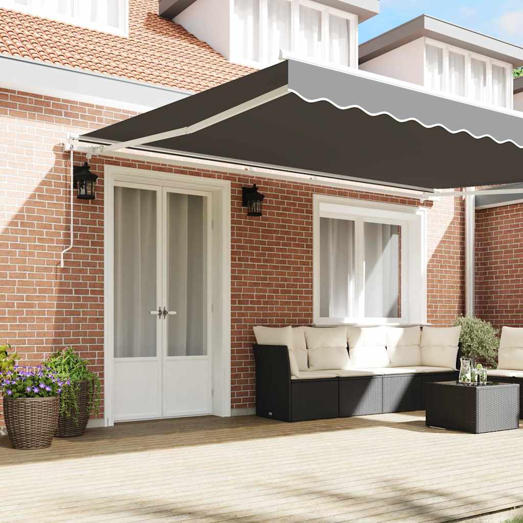 Awning Manual White 4.5 x 3 m Metal