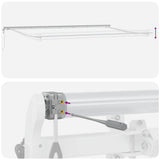 Awning Manual White 6 x 3 m Metal