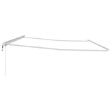 Awning Manual White 6 x 3 m Metal