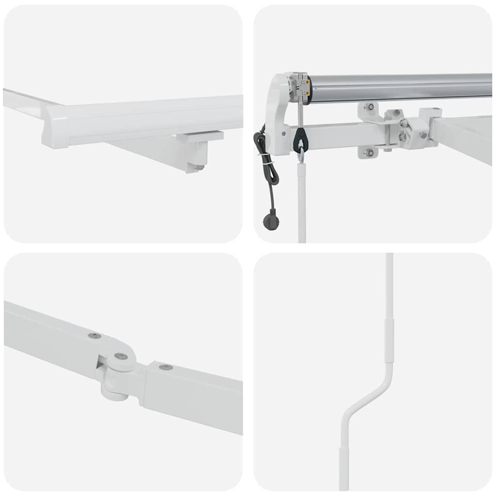 Awning Manual White 5 x 3.5 m Metal