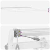 Awning Manual White 5 x 3.5 m Metal