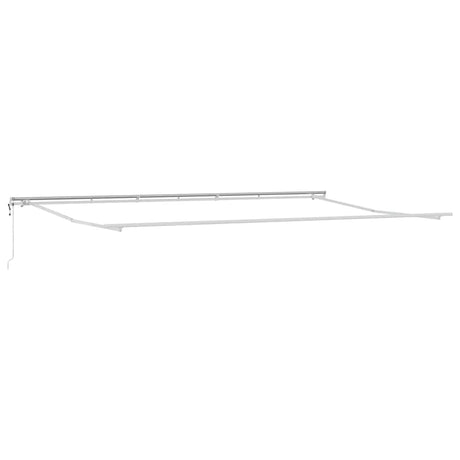Awning Manual White 6 x 3.5 m Metal