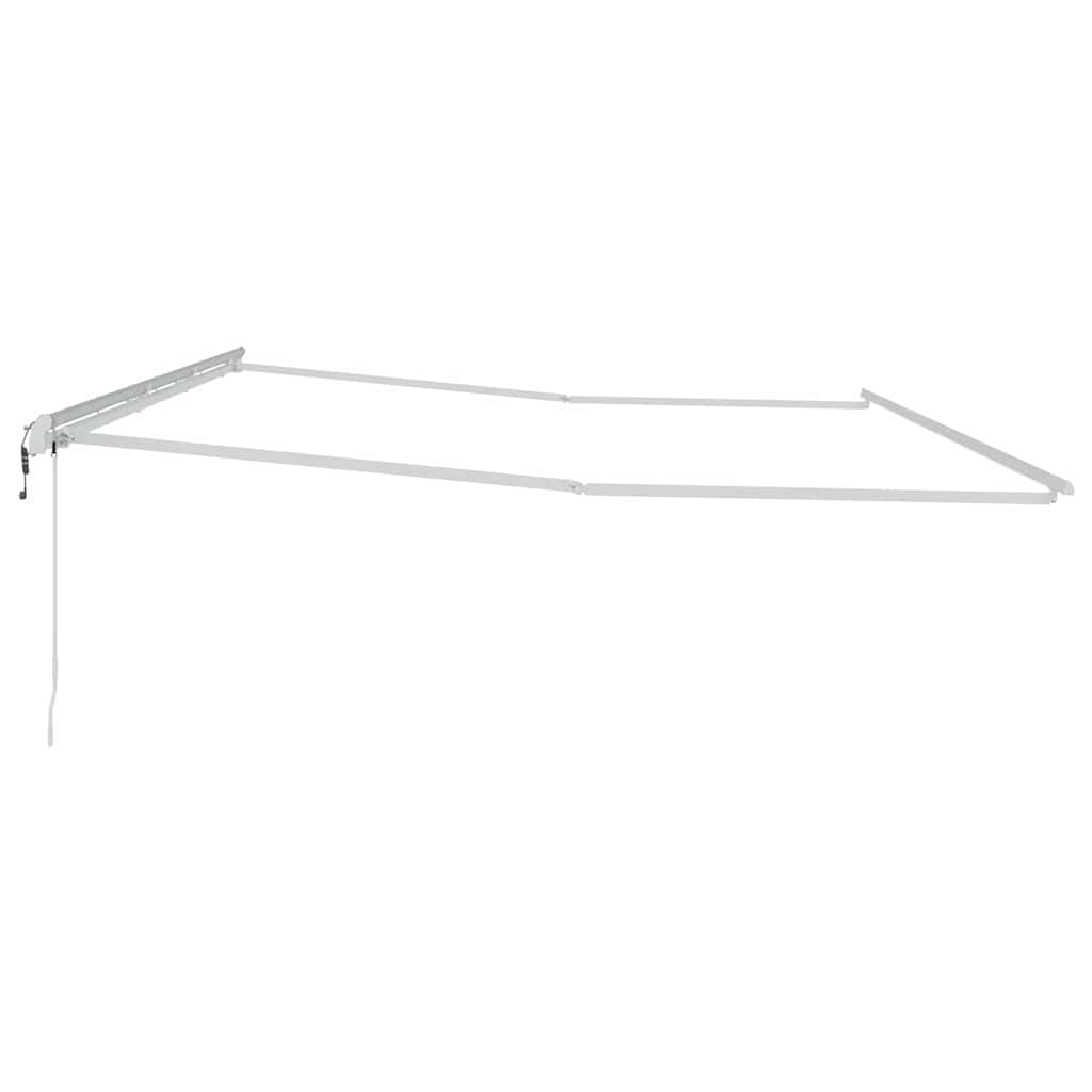 Awning Manual White 6 x 3.5 m Metal