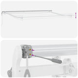 Awning White 5 x 3 m Metal