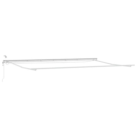 Awning with Manual White 6 x 3 m Metal
