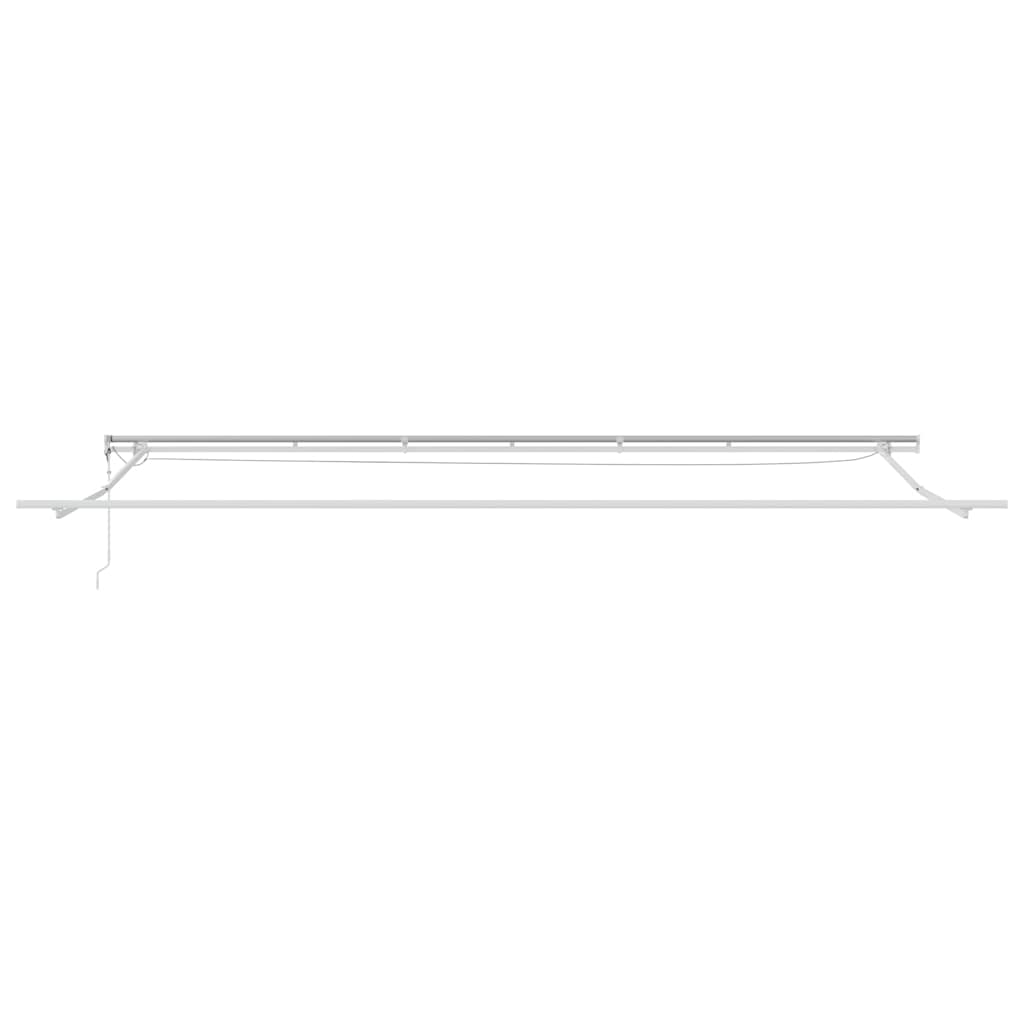 Awning with Manual White 6 x 3 m Metal