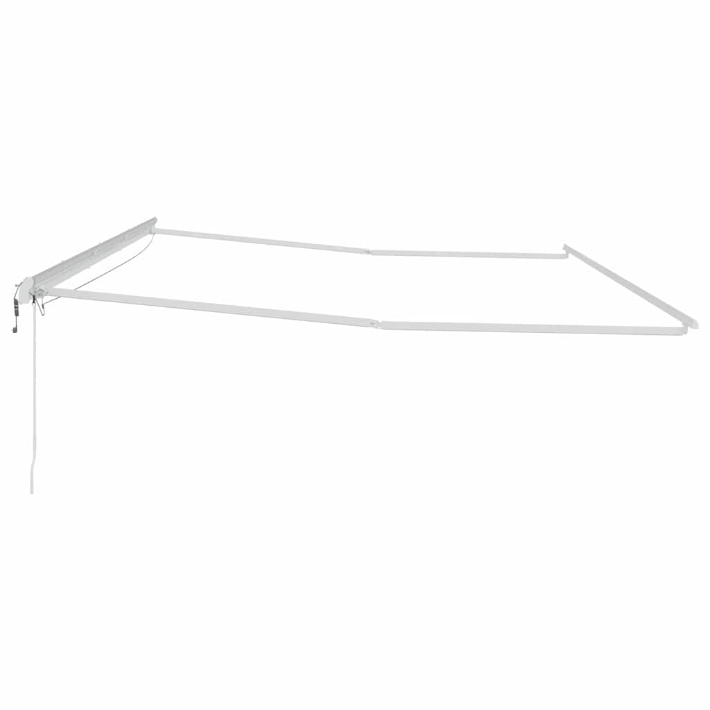 Awning with Manual White 6 x 3 m Metal