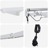 Awning with Manual White 4.5 x 3.5 m Metal
