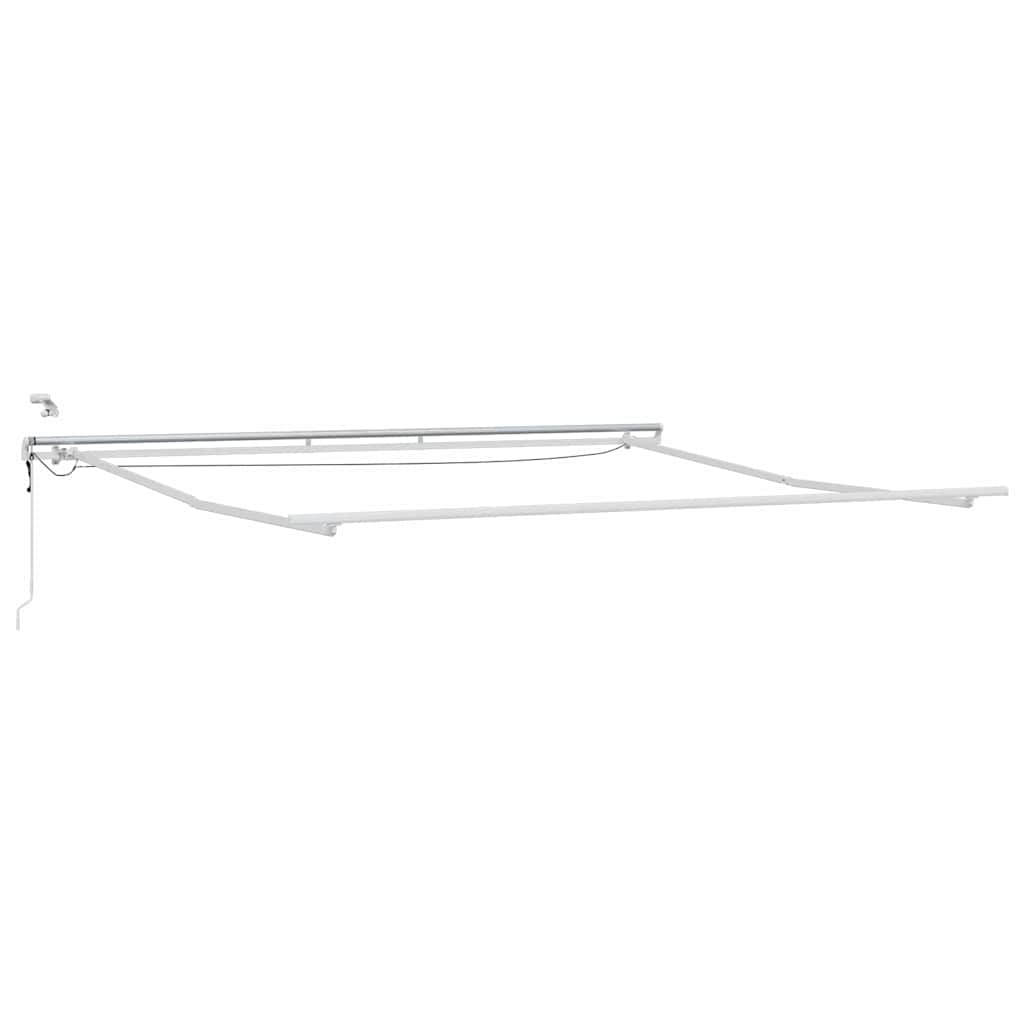 Awning with Manual White 4.5 x 3.5 m Metal