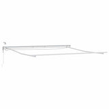 Awning with Manual White 4.5 x 3.5 m Metal