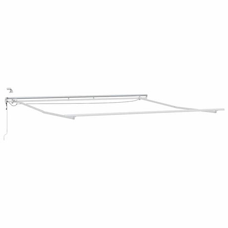 Awning with Manual White 4.5 x 3.5 m Metal