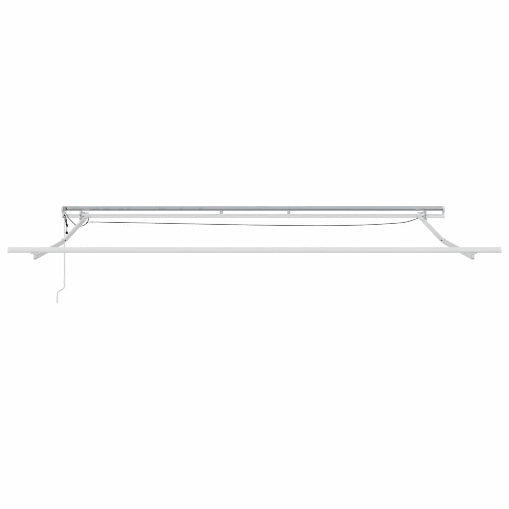 Awning with Manual White 4.5 x 3.5 m Metal