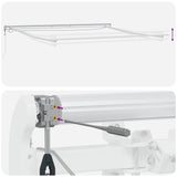 Awning with Manual White 4.5 x 3.5 m Metal