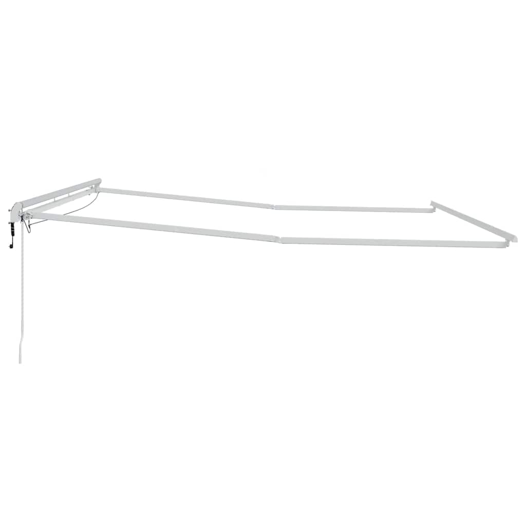 Awning with Manual White 4.5 x 3.5 m Metal