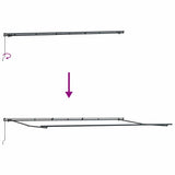 Awning Manual Anthracite 6 x 3 m Metal