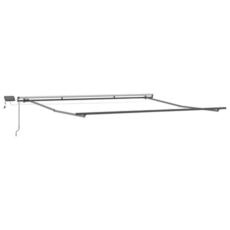 Awning with Manual Anthracite 4 x 3.5 m Metal