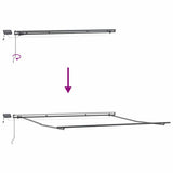 Awning with Manual Anthracite 4.5 x 3.5 m Metal