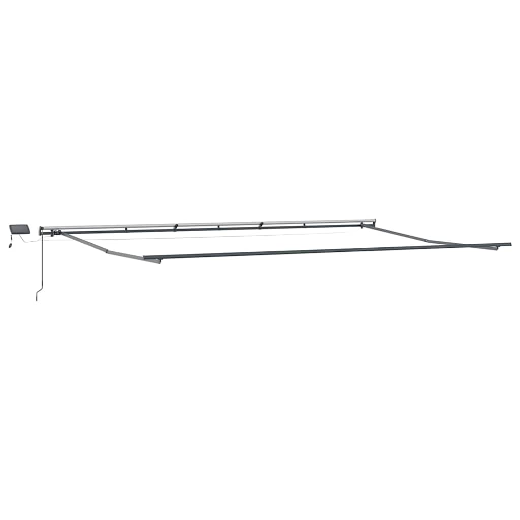 Awning with Manual Anthracite 6 x 3.5 m Metal
