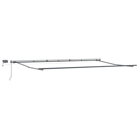 Awning with Manual Anthracite 6 x 3.5 m Metal