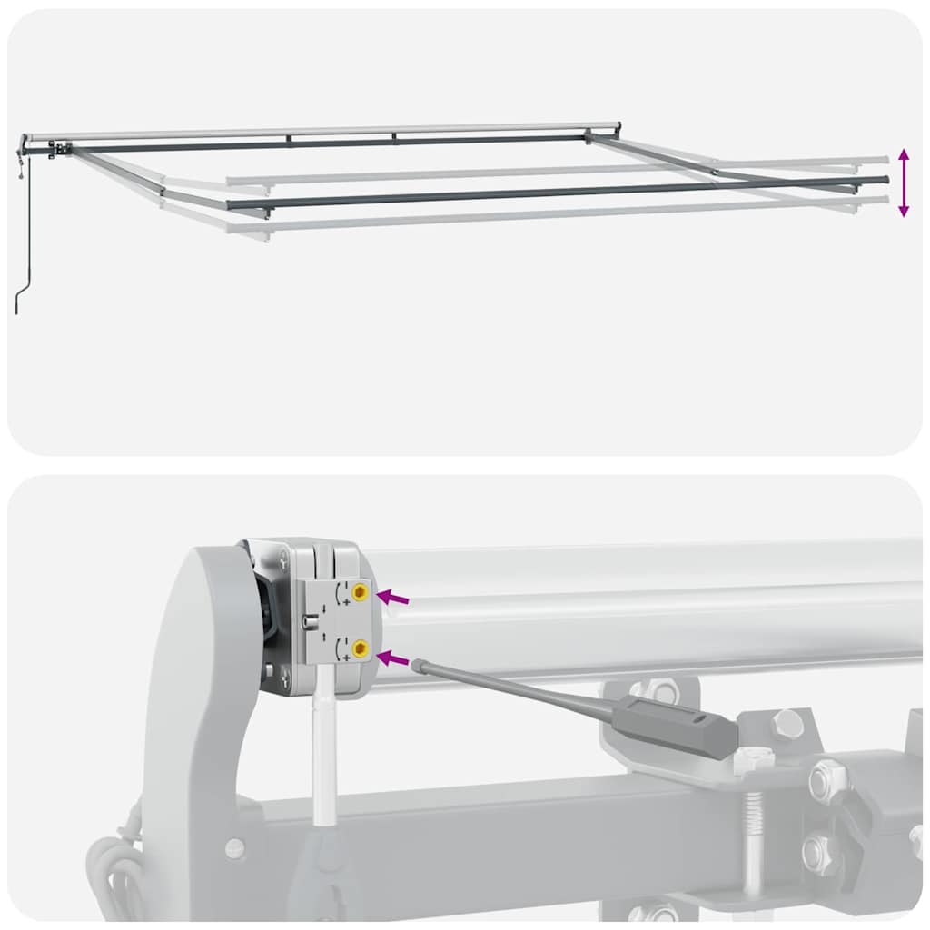 Awning Manual Anthracite 4 x 3 m Metal