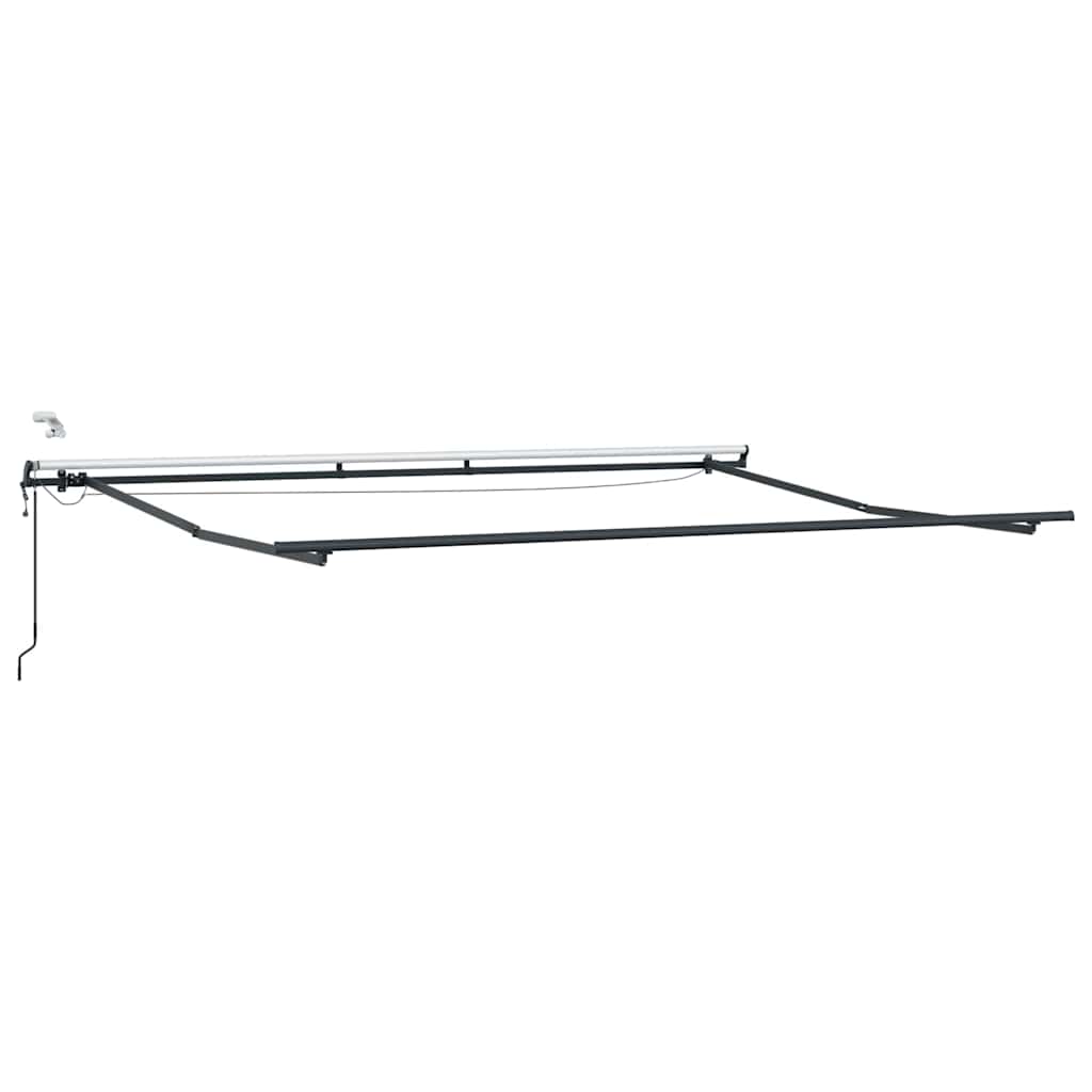 Awning with Manual Anthracite 5 x 3 m Metal