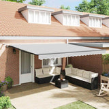 Awning with Anthracite 4.5 x 3.5 m Metal