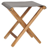 Folding Chairs 2 pcs Solid Teak Wood and Fabric Dark Grey