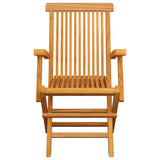 Garden Chairs 3 pcs Solid Teak Wood