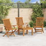 Garden Chairs 3 pcs Solid Teak Wood