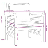 Sofa Chairs with Dark Grey Cushions 2 pcs Solid Wood Acacia